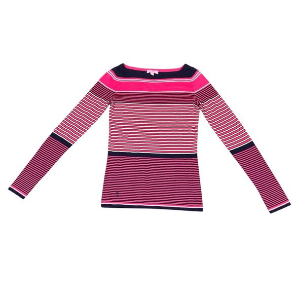 Lilly Pulitzer Striped Sweater Dress | Size Small | Pink & Navy Preppy Classic - Picture 2 of 7